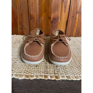 SAS tan leather lace up loafers NEW